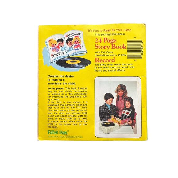 Vtg 1997 Christmas Peter Pan Richard The Sharp Eared Reindeer Book Record 45rpm - Picture 9 of 9